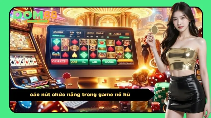 các nút chức năng trong game nổ hũ
